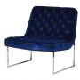 Giotto Navy Blue Velvet Buttoned Club Chair
